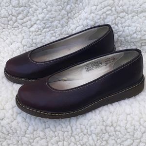 DR. Martens brown leather Flats thick sole